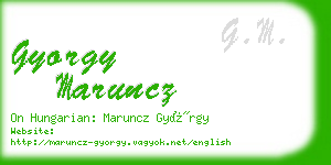 gyorgy maruncz business card